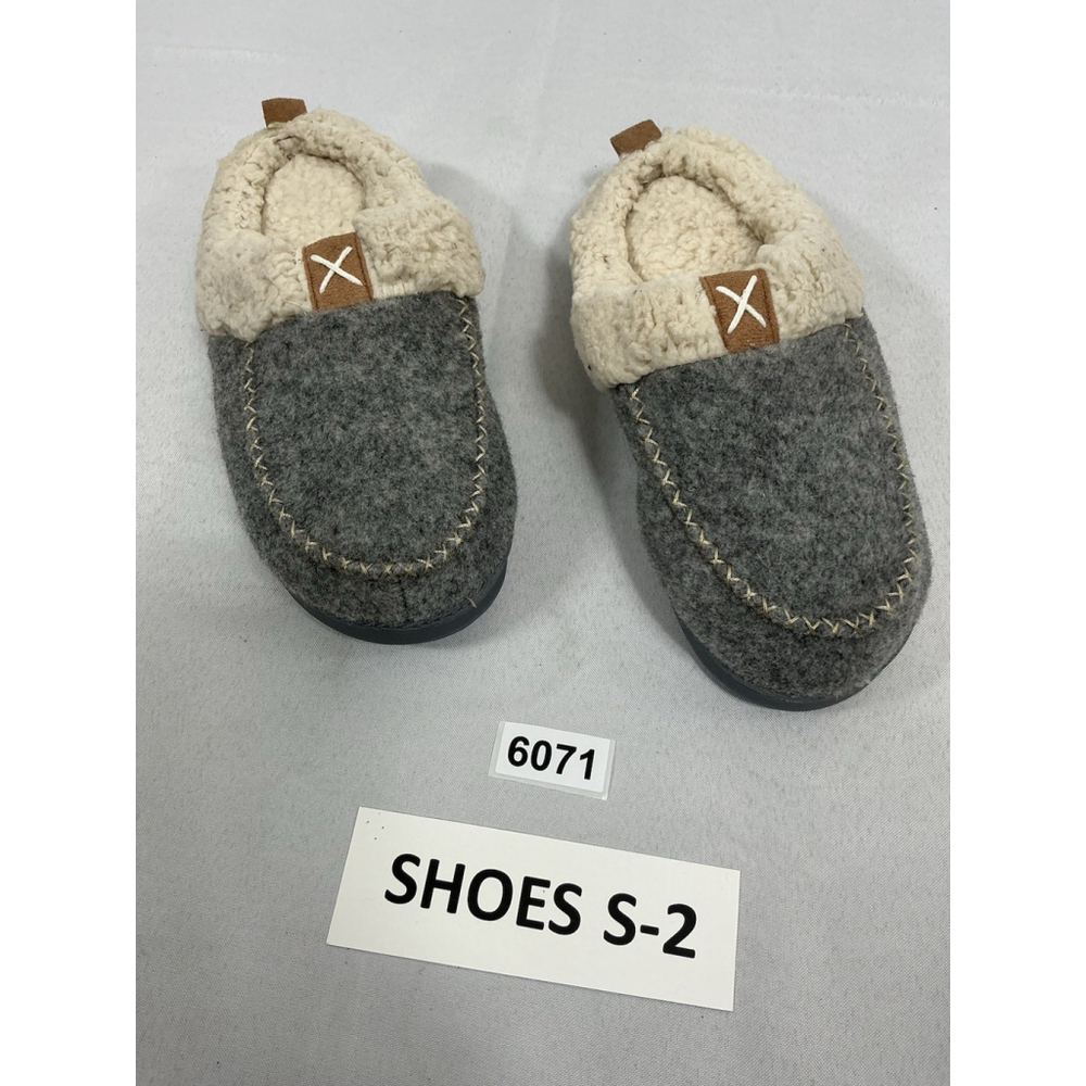 Womans Cozy Memory Foam Slipon Slippers Gray 5/6 Lined NWOT